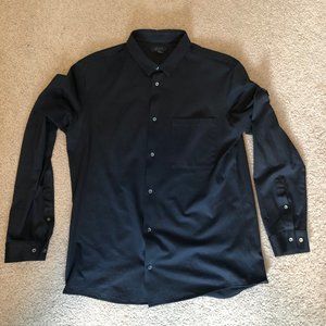 COS Men's Button Down Shirt - Black - Size Medium